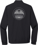 Black Essential Jacket with Embroidered Barry Tech Audio Production logo